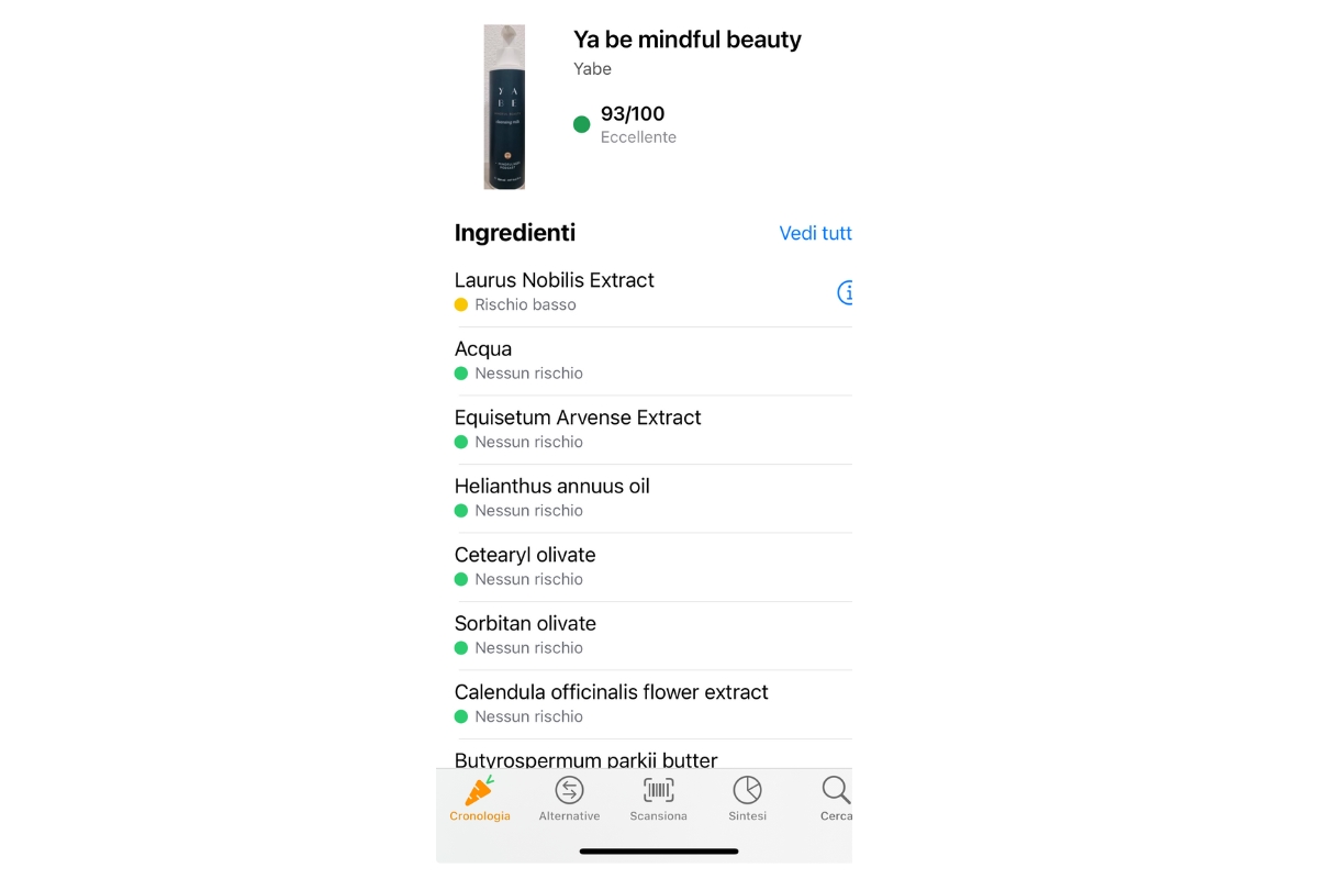 App per leggere l'INCI
